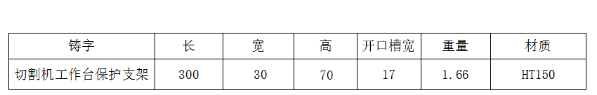 切割机工作台保护支架配件